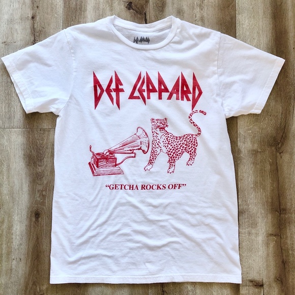 Def Leppard Tops - Def Leppard T Shirt, 80s, Band, Graphic Tee, Size S, Getcha Rocks Off,